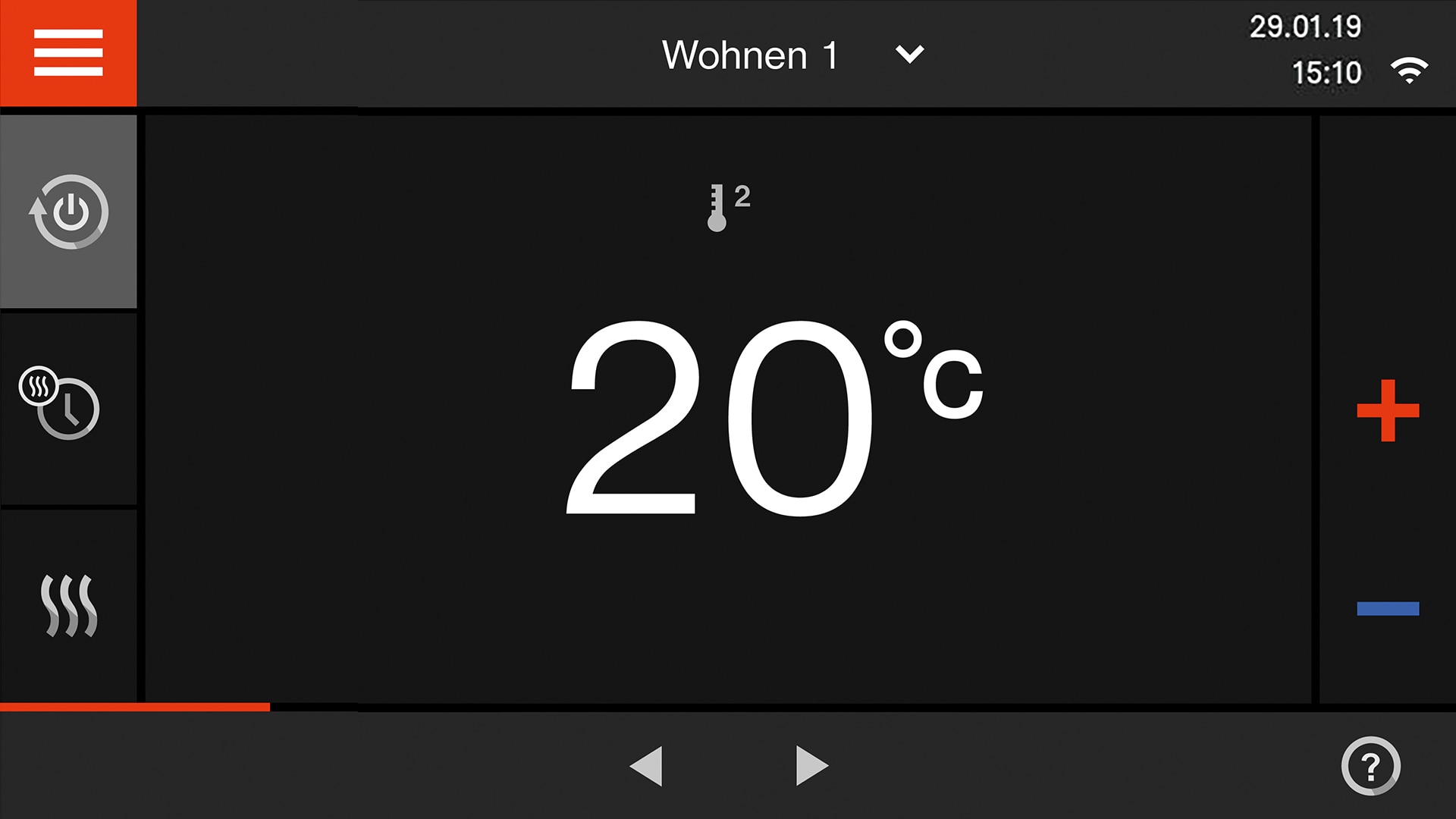 7" barevný dotykový displej